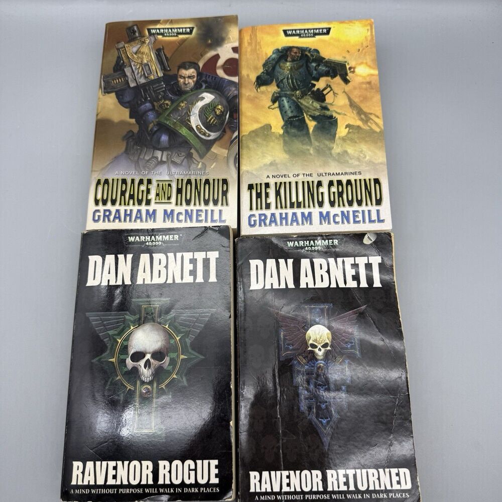 Lot (4) Warhammer 40K Paperback Novels Ravenor Rogue, Ravenor Returned & More